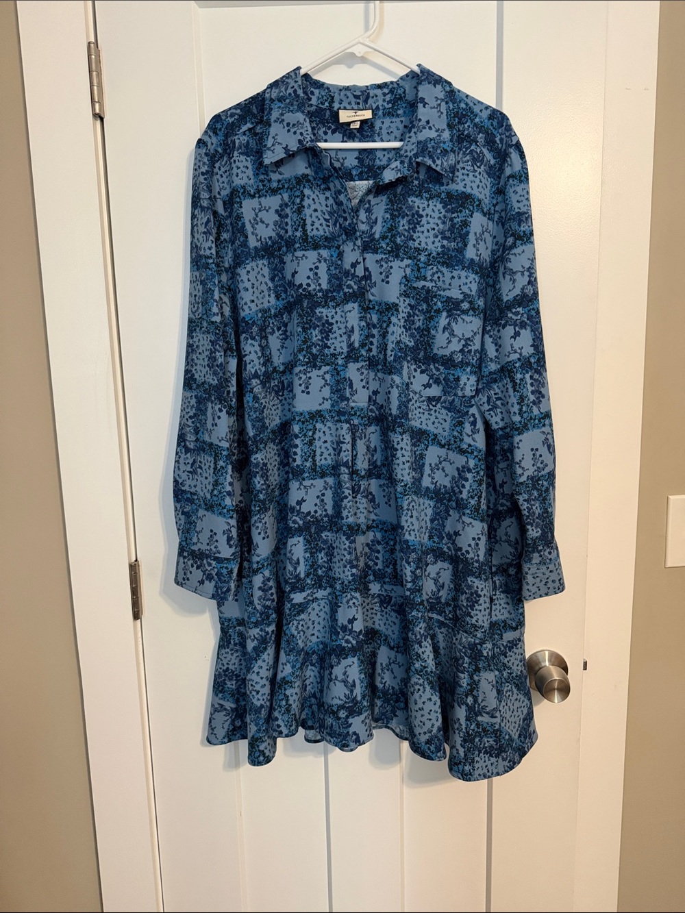 Tuckernuck Blue Printed Mini Dress